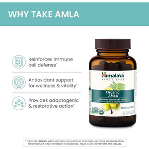 Himalaya Organic Amla Natural Antioxidant for Immune Support, 60 Caplets