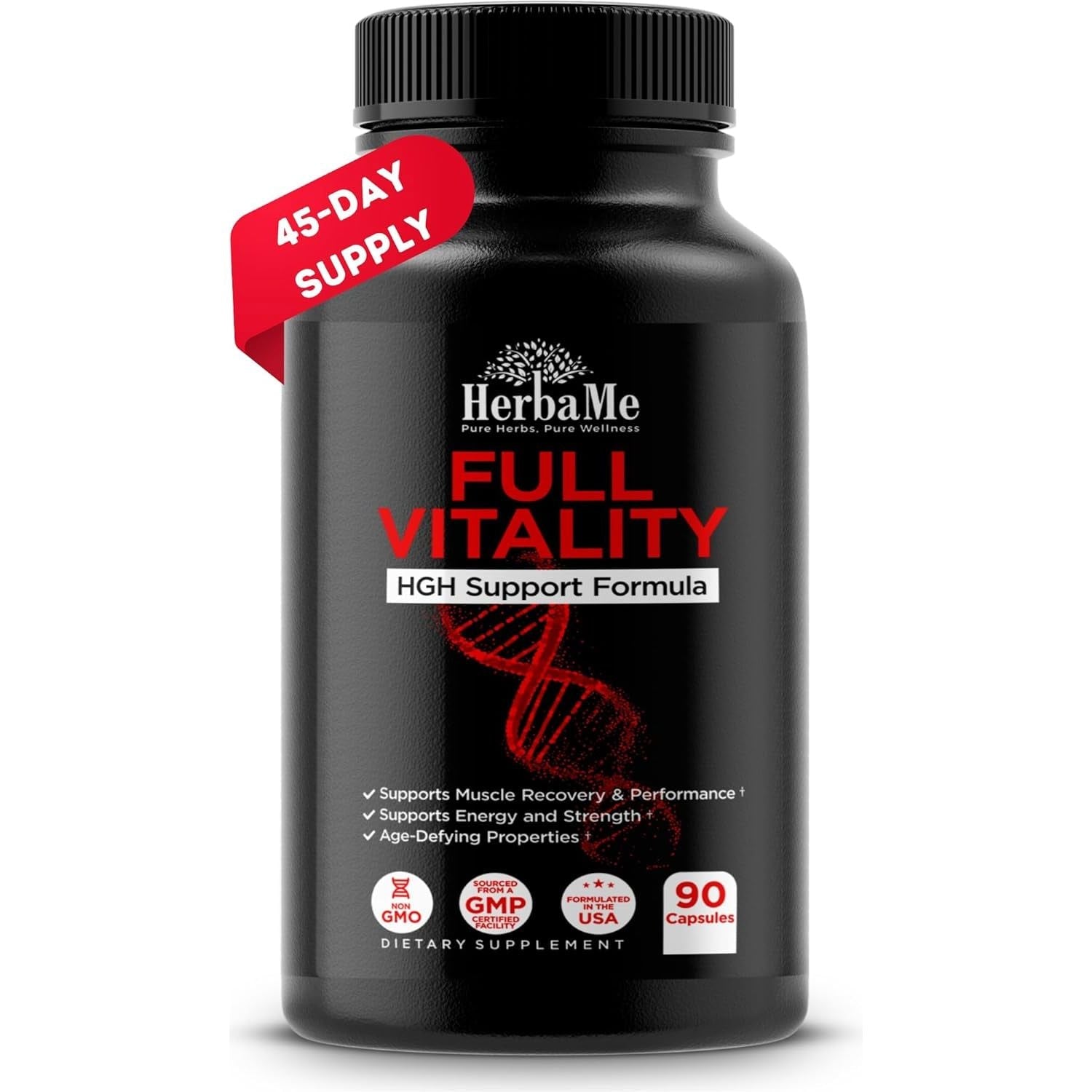 HGH Supplements for Men and Women, 90 Capsules - Naturally Supports Human Growth Hormone