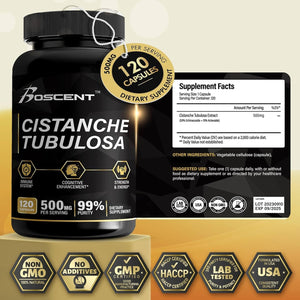 Premium Cistanche Tubulosa Extract 500Mg (120 Capsules) - Natural Nootropic