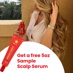 Hairtamin Advanced Hair & Scalp Serum Pack | All-Natural Vegan Biotin Capsules & Serum Sample for Hair, Skin & Nail Growth