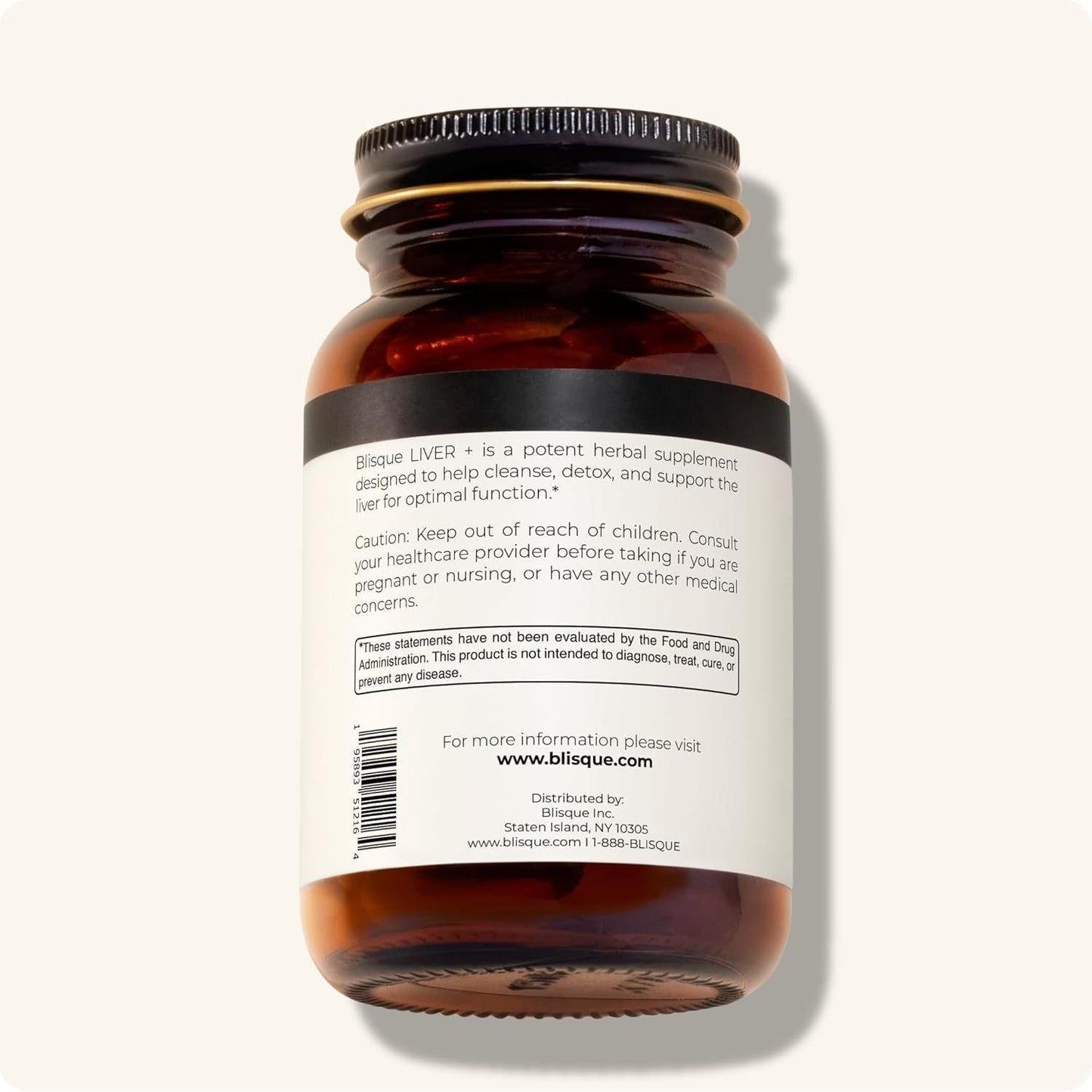 Blisque – Liver Complex Supplement to Detox, Cleanse, and Repair the Liver 90 Capsule Pills