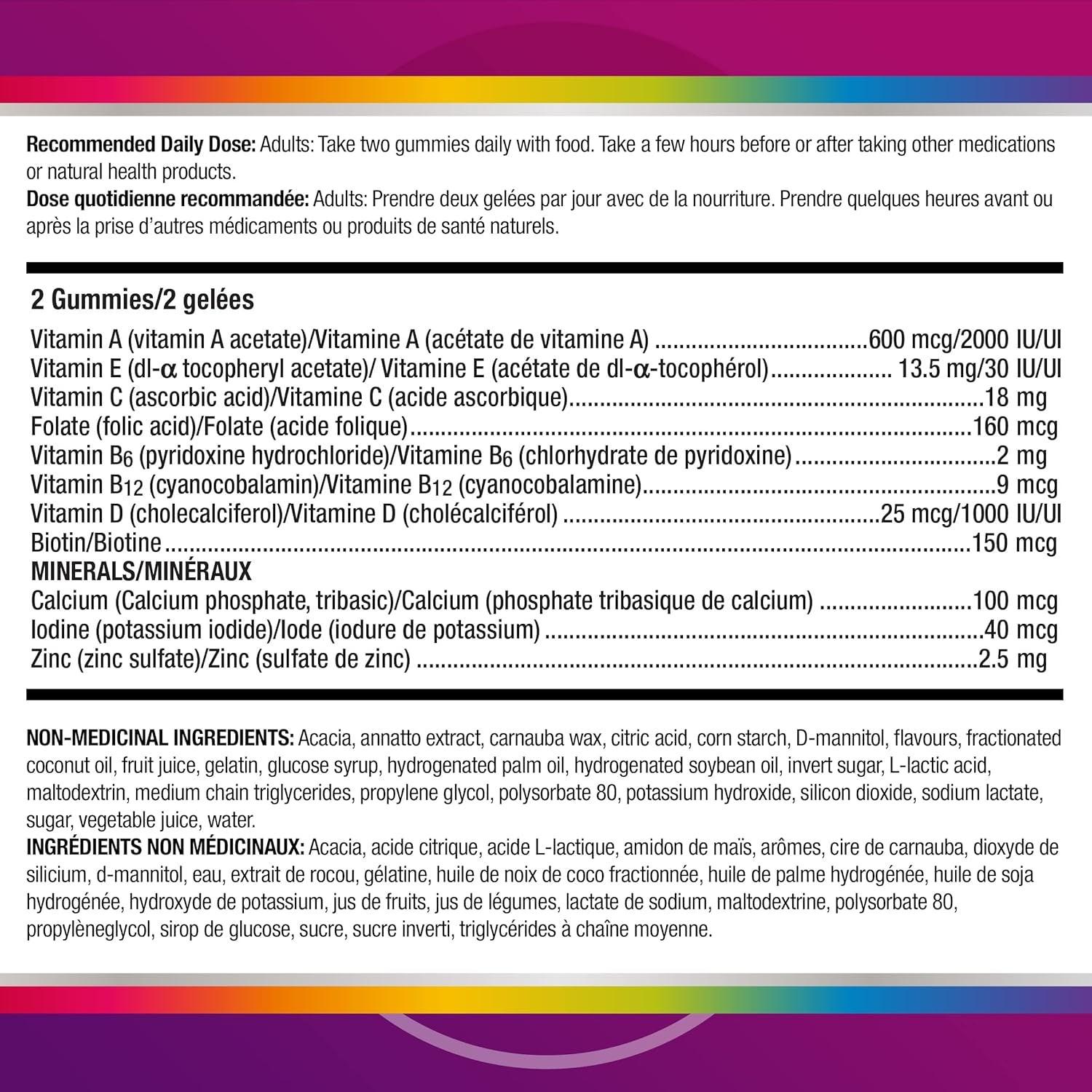 Centrum Women Multigummies- Delicious Cherry, Berry, and Orange Flavors, 130 Gummies.