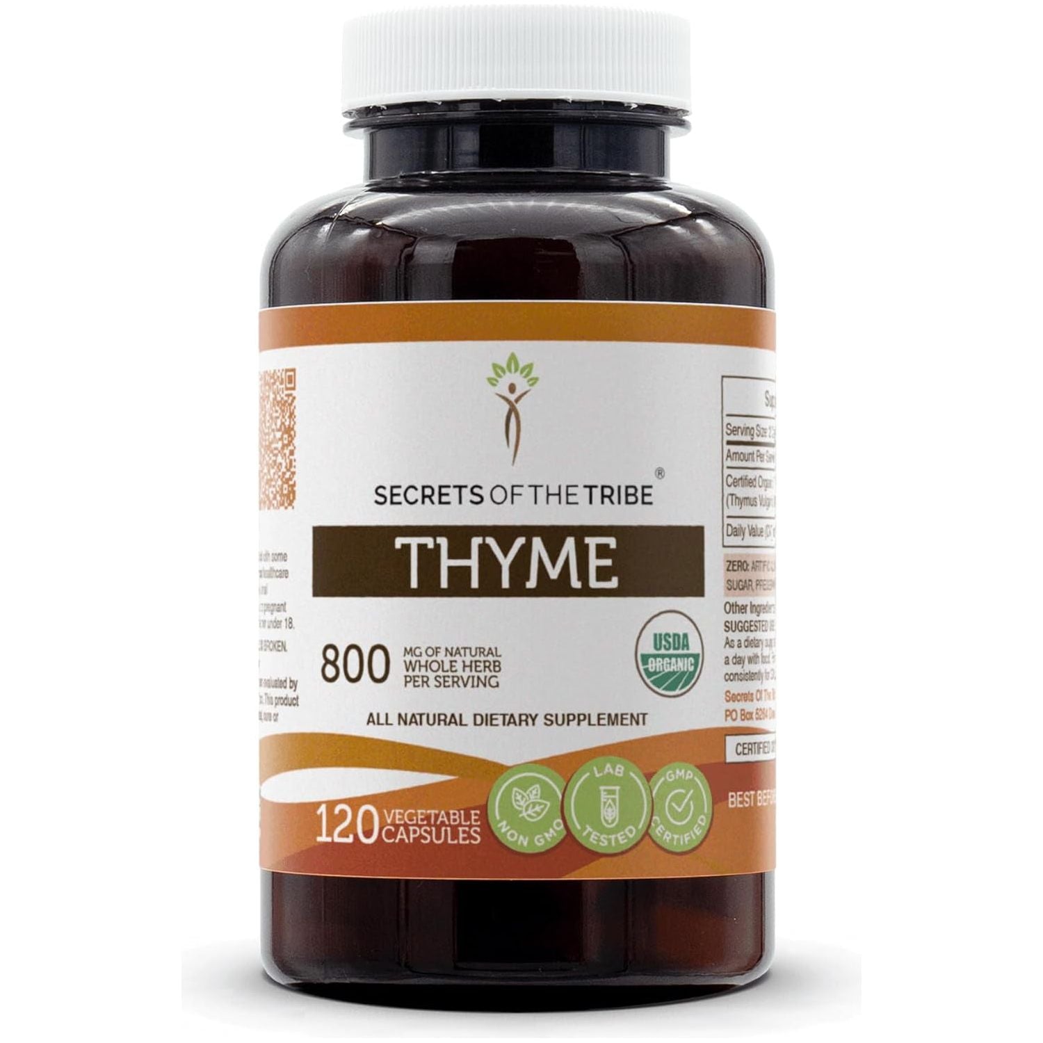 Secrets of the Tribe Thyme, 800 Mg (120 Capsules)