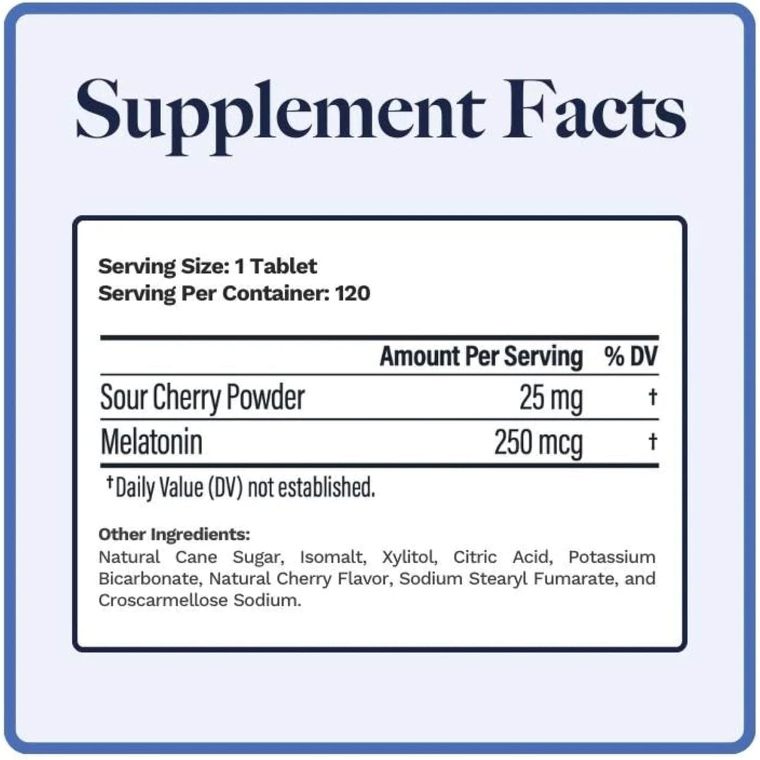 Micro Melatonin 250Mcg | with Natural Cherry | Safe for Kids | 120 Tablets