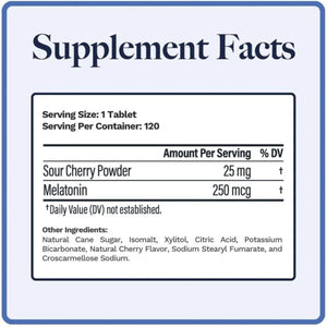 Micro Melatonin 250Mcg | with Natural Cherry | Safe for Kids | 120 Tablets