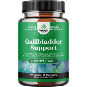 Gallbladder Support Digestive Enzymes with Ox Bile for Gallbladder & Pancreas Cleanse, Detox & Repair - 90 Capsules