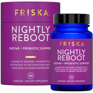 FRISKA Nightly Reboot Enzyme and Probiotics Supplement 30 Capsules