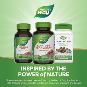 Nature'S Way Butcher’S Broom, Traditional Herb, 720 Mg 100 Vegan Capsules