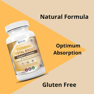 Turmeric Total Boost Support Complex, with Bioperine for Advanced Absorption - 60 Capsule