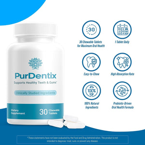 Oral Health Probiotic – 4-Strain Formula for Healthy Gums, Teeth & Fresh Breath – 30 Chewable Tablets