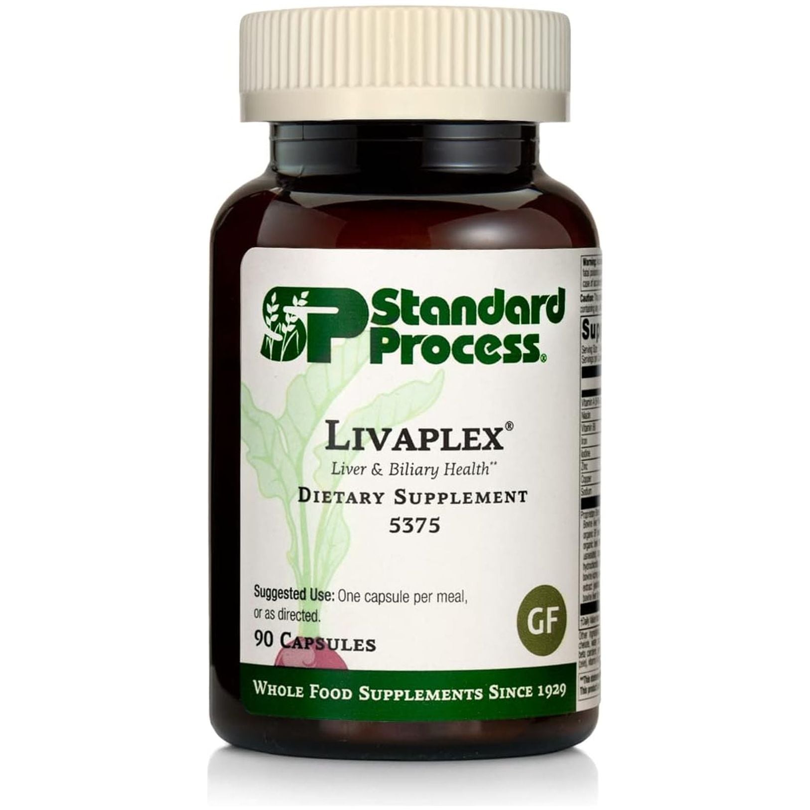 Standard Process Livaplex - Whole Food Bowel, Digestion and Digestive Health, Liver Health and Gallbladder Support 90 Capsules