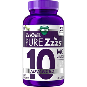 Zzzquil Pure Zzzs Advanced 10Mg Melatonin Gummies Sleep Aid 100Ct