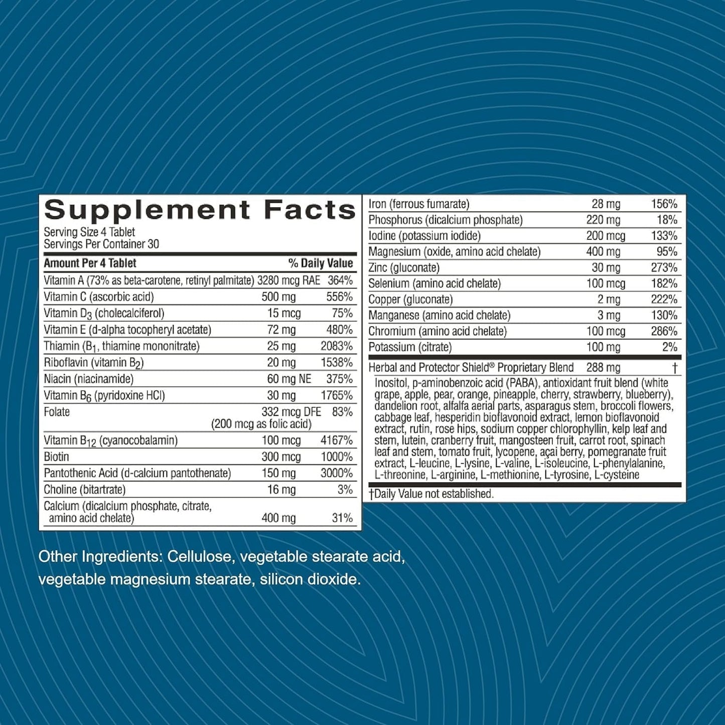 Nature'S Sunshine Super Supplemental: Complete Multivitamin with Minerals, Antioxidants & More 120 Tabs