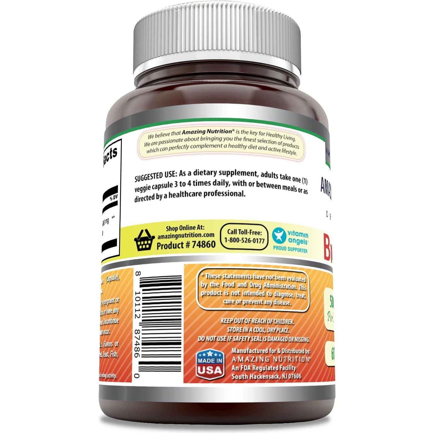 Amazing Formulas Bromelain 500Mg 2400 GDU, 60 Veggie Capsules - Made in USA