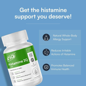 FIQ - Histamine IQ - Diamine Oxidase Supplement - Histamine & Immune Support - 60 Capsules