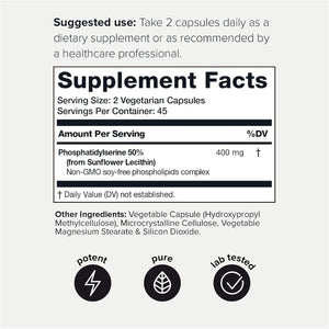 Toniiq Phosphatidylserine - 400Mg Formula - Highest Purity in the US - 90 Veggie Capsules