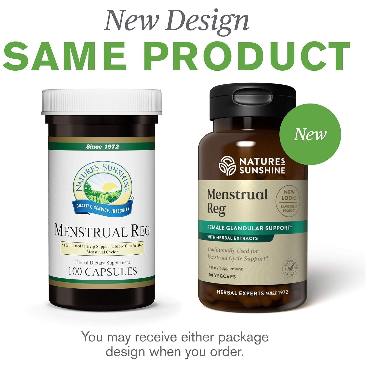 Nature'S Sunshine Menstrual Reg, Helps Maintain Hormone Balance and Promotes a More Comfortable Menstrual Cycle 100 Capsules