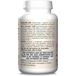 Jarrow Formulas® PQQ 20 Mg, Heart, Brain, and Metabolism Support, 60 Veggie Capsules