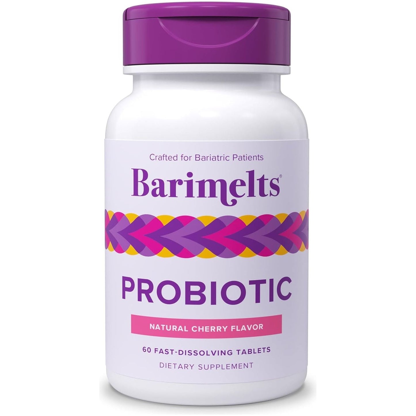 Barimelts Probiotic, 5 Billion CFU - Support Gut Health after Bariatric Surgery, Natural Cherry Flavor (For Women) 60 Tablets