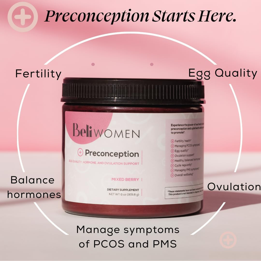 Beli Preconception Supplement for Fertility, Egg Quality, PCOS, Hormones, and Ovulation