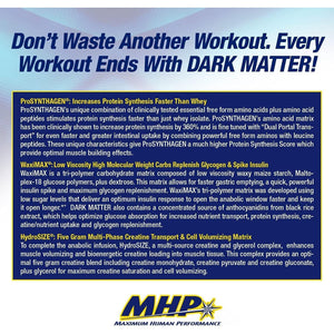MHP Dark Matter Post Workout, Recovery Accelerator 20 Servings, 55 Oz