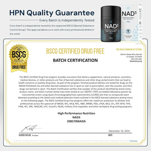 HPN NAD+ Booster (NAD3), anti Aging Cell Booster, NAD Supplement Natural Energy, Longevity, and Cellular Health, 312 Mg
