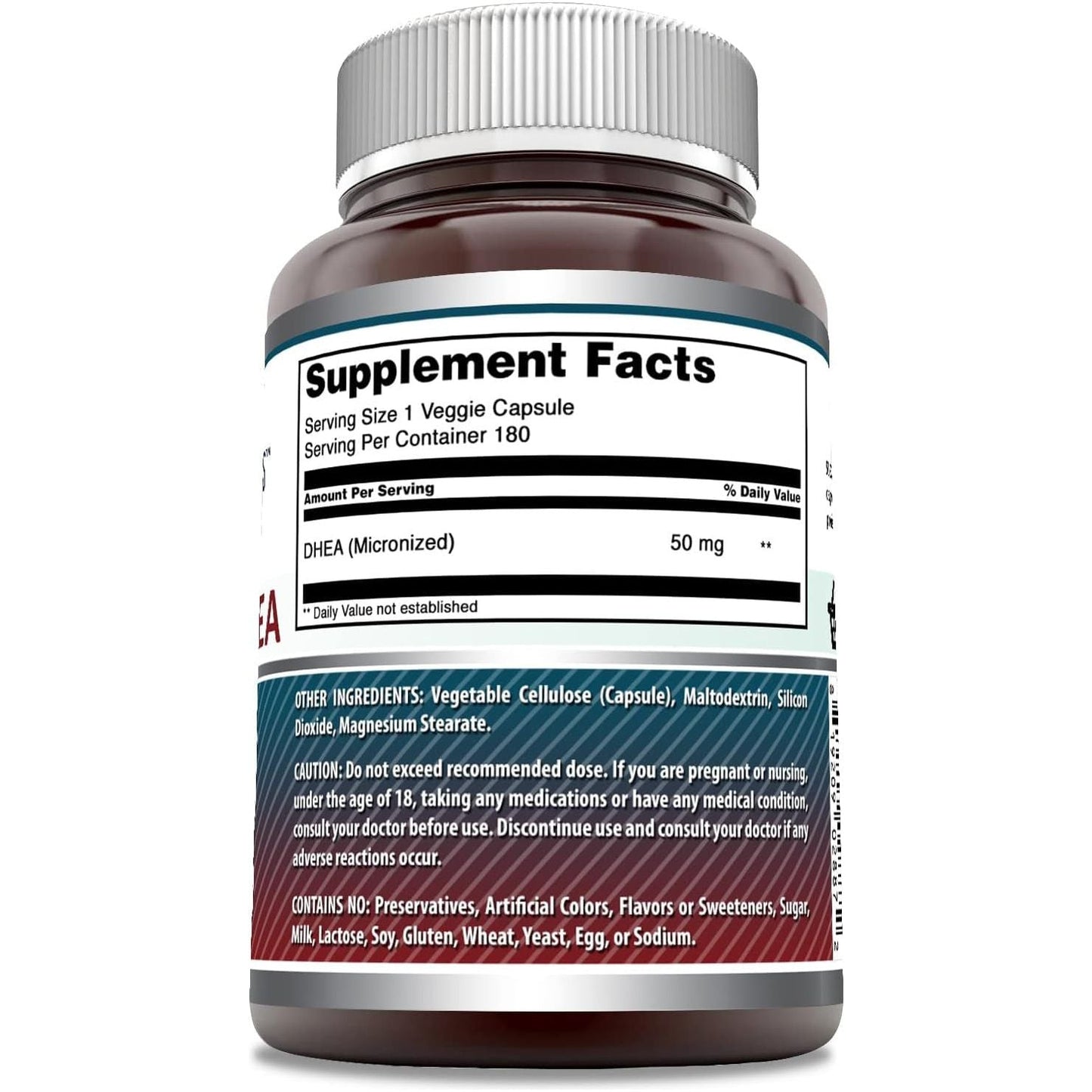 Amazing Formulas Micronized DHEA Supplement 50 Mg 180  Capsules Made in USA