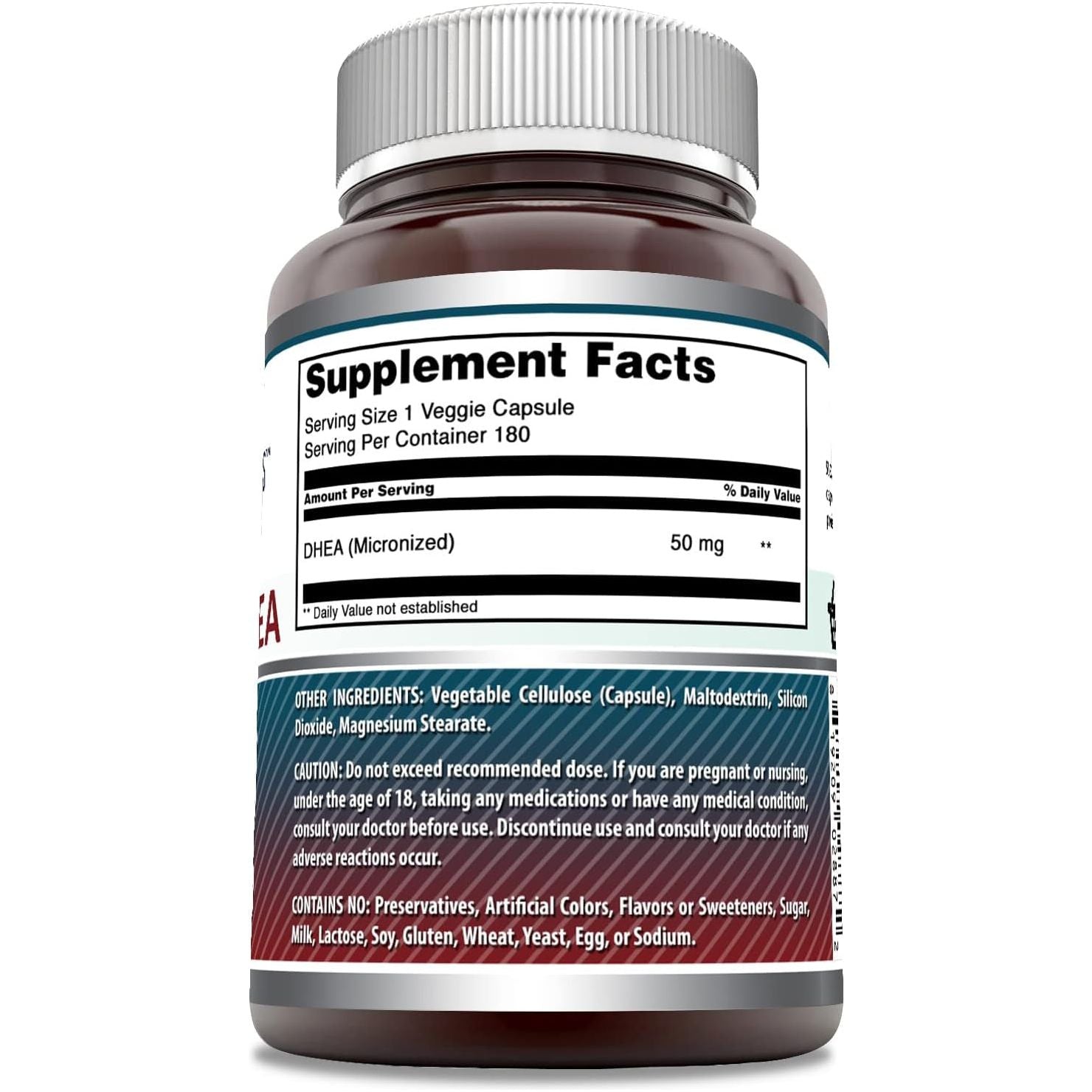 Amazing Formulas Micronized DHEA Supplement 50 Mg 180  Capsules Made in USA