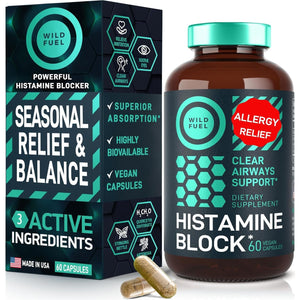 Histamine Block Flavonoids Supplements - Seasonal Allergy Balance - Histamine Blocker - 60 Caps
