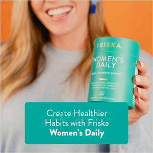 FRISKA Women’S Daily Digestive Enzyme and Probiotics Supplement, 30 Capsules