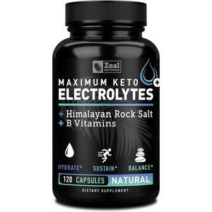 Keto Electrolyte Supplement - Maximum Keto Electrolytes Supplements Pills 120 Capsules