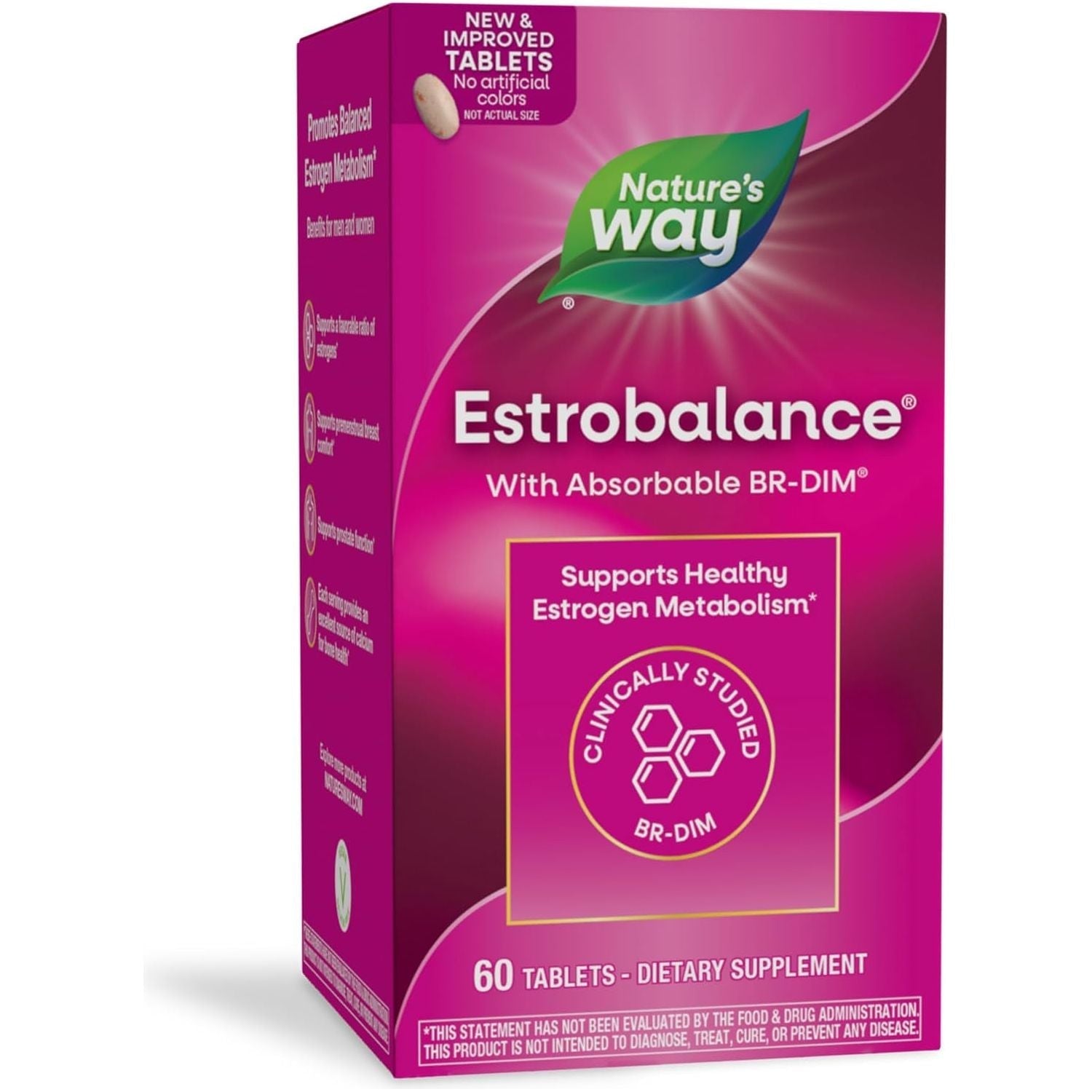 Nature'S Way Estrobalance, Absorbable BR-DIM, Supports Healthy Estrogen Metabolism* 60 Tablets