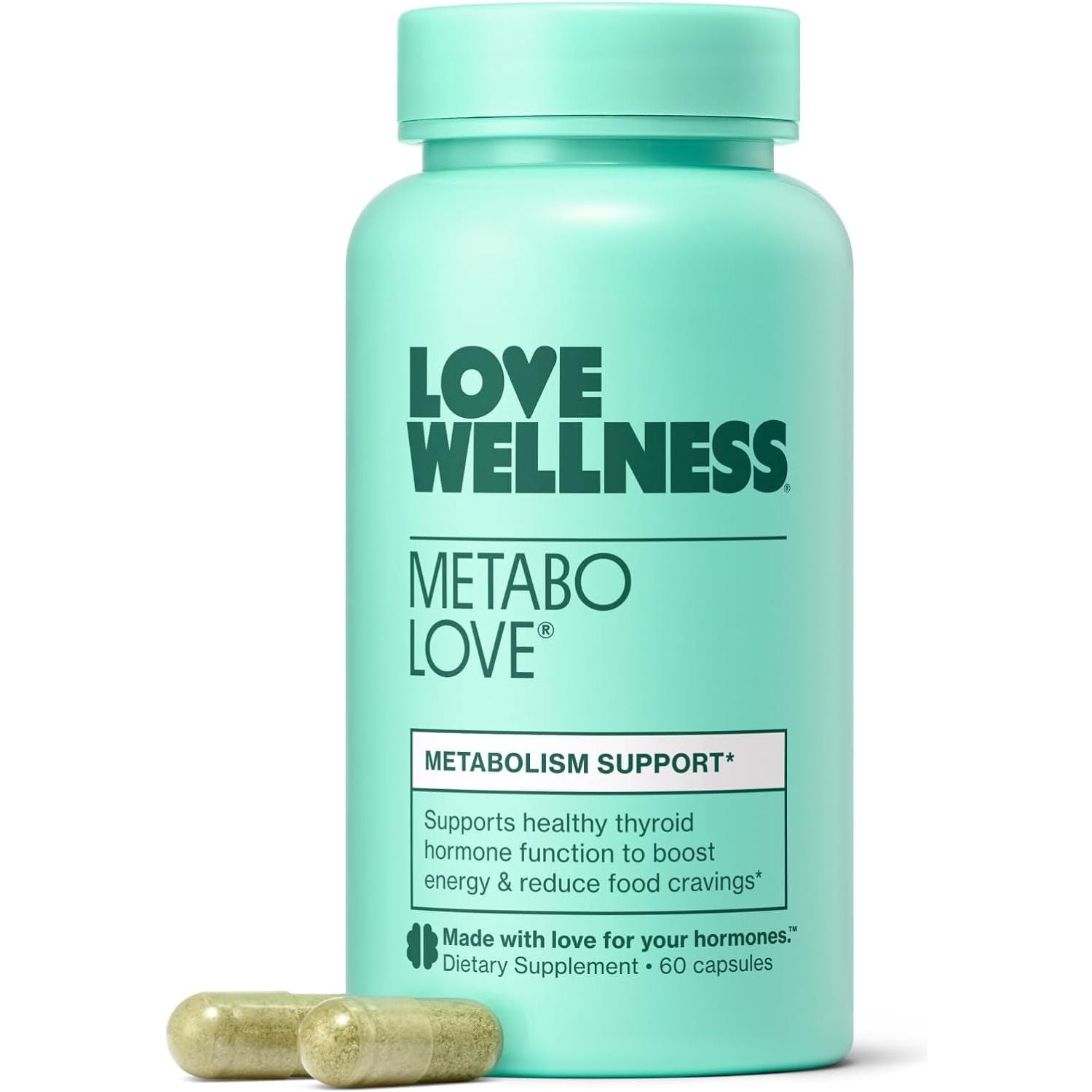 Love Wellness Metabolove | Metabolism Booster for Women Supplement - Combat Cravings 60 Count