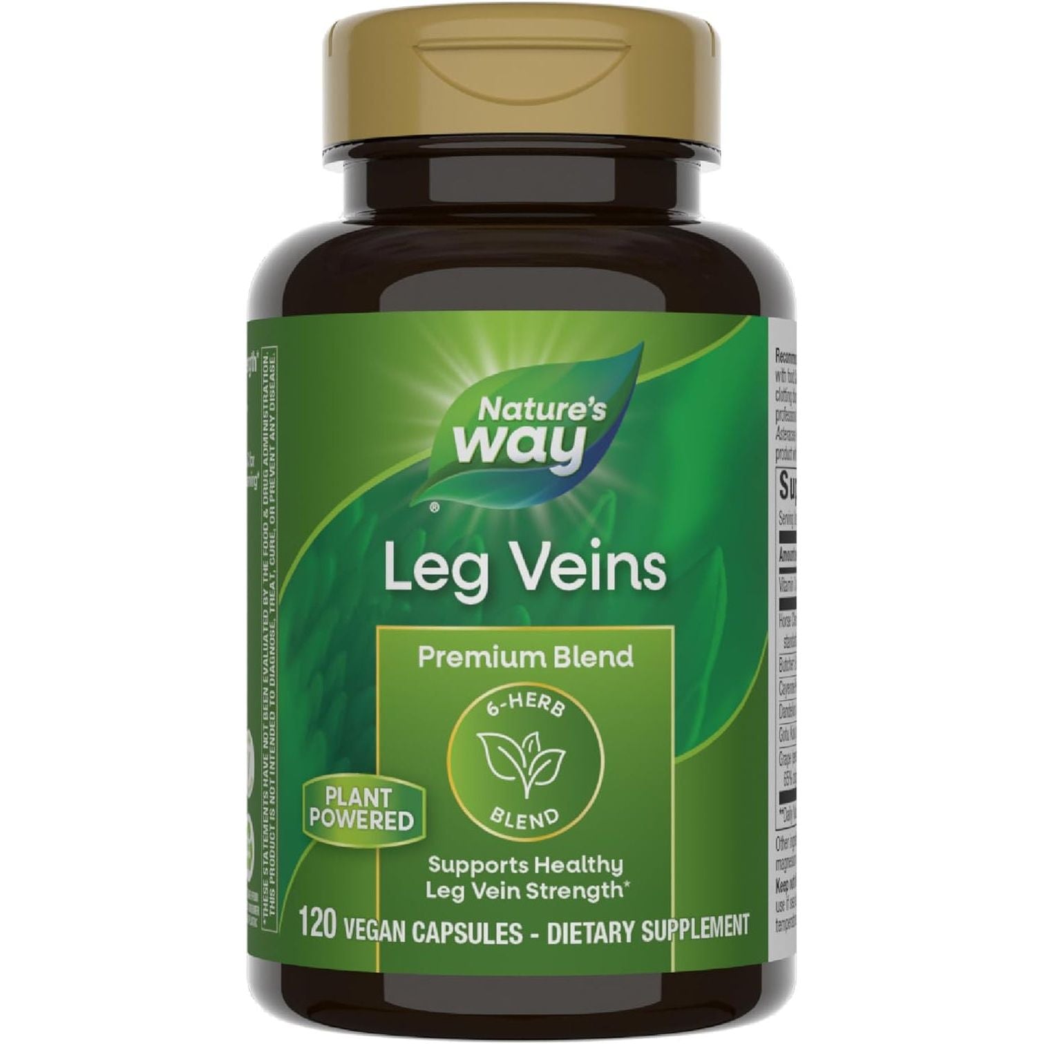 Nature'S Way Leg Veins, Supports Healthy Leg Vein Strength*, 120 Vegan Capsules