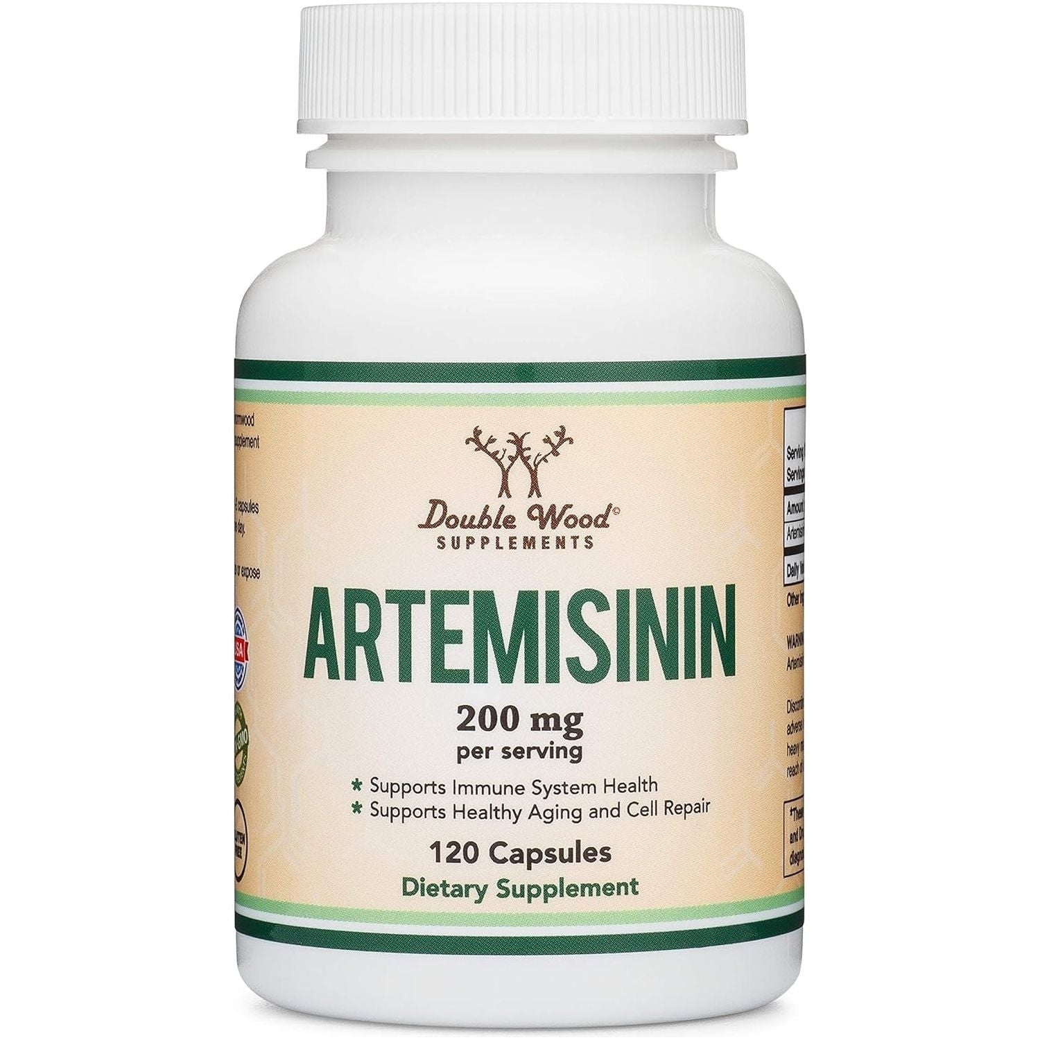 Artemisinin (Sweet Wormwood Cleanse)(Artemisia Annua) 200Mg by Double Wood 120 Capsules