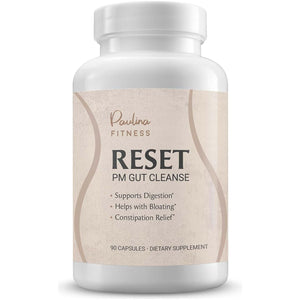 Paulina FITNESS Reset Overnight Digestive Aid, Bloating Relief, & Gut Health Supplement 90 Capsules