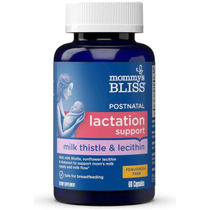 Mommy'S Bliss Postnatal Lactation Support, Contains Milk Thistle, Shatavari, and Lecithin (60 Capsules)