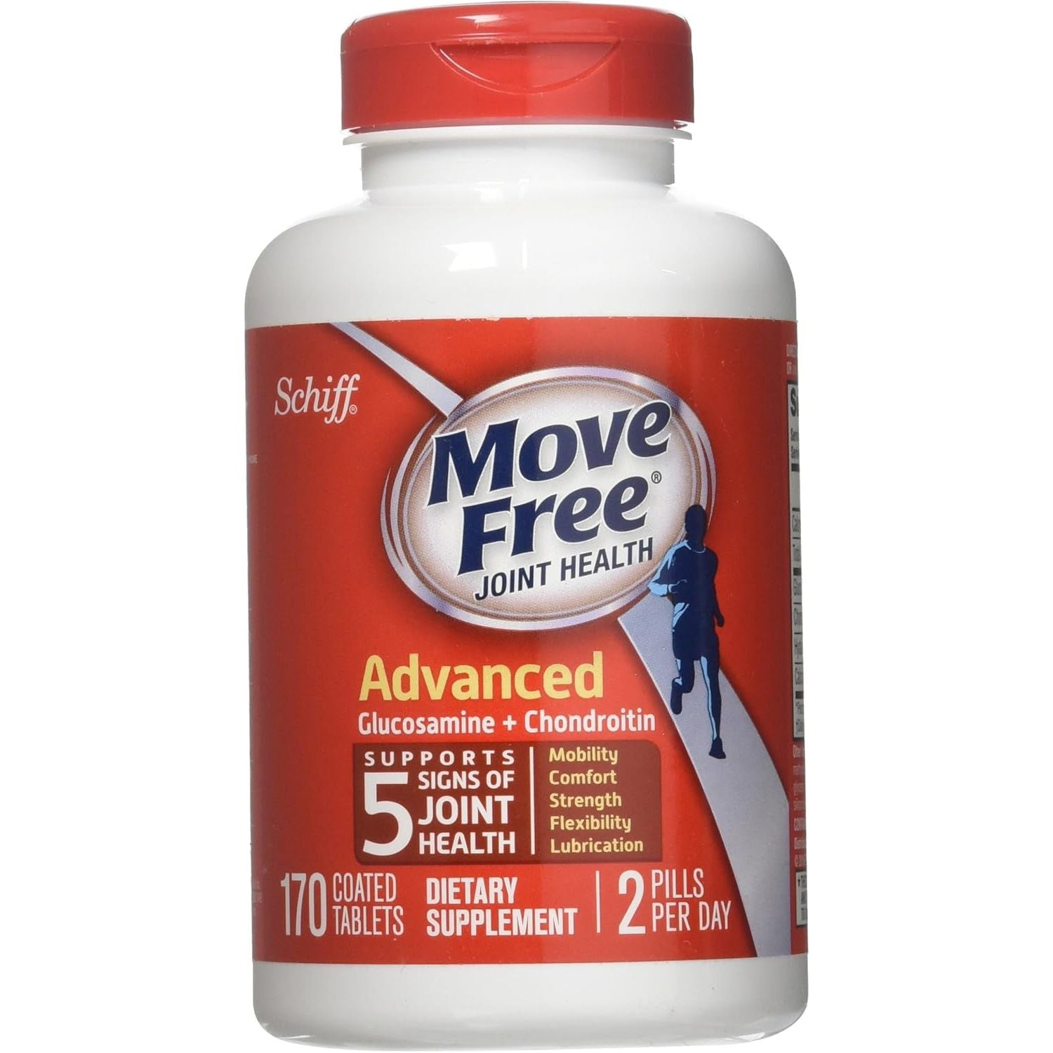 Schiff Move Free Joint Health Dietary Supplement, Advanced Glucosamine Chondroitin 170 Tablets