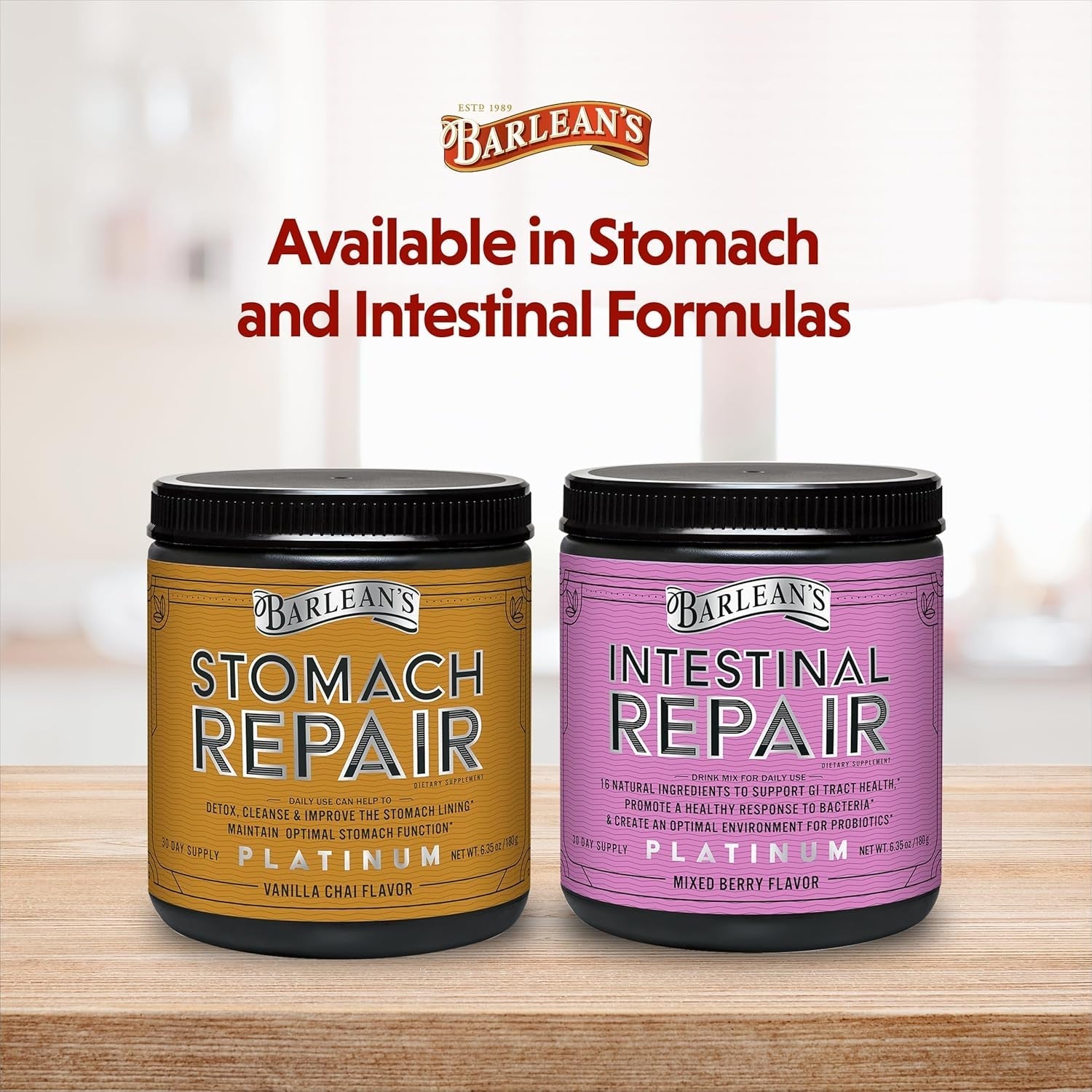 Barlean’S Intestinal Repair Gut Health Powder with 16 Digestive Supplements 6.35 Oz