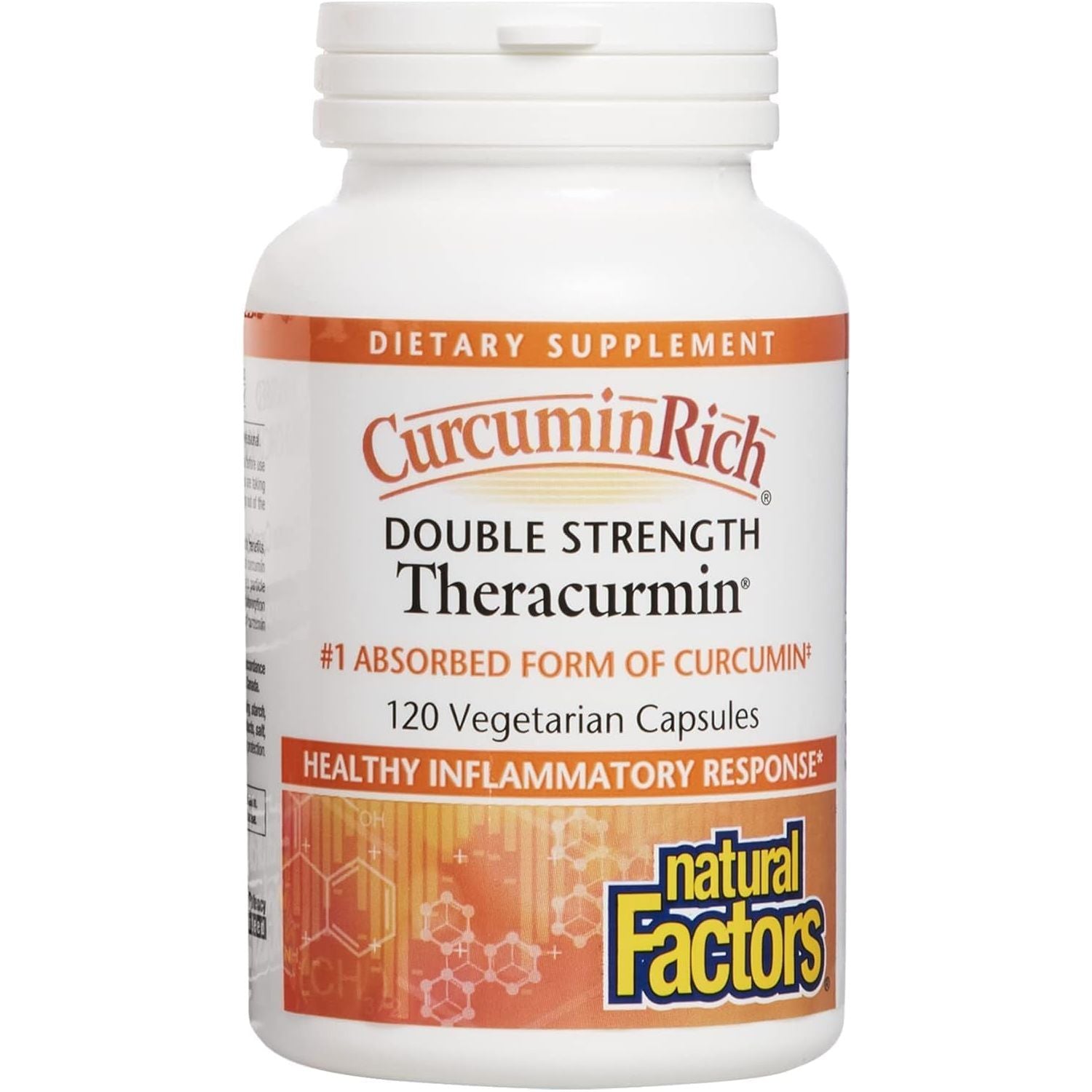 Natural Factors Curcuminrich Double Strength Theracurmin, 60 Mg, Formulated for Superior Absorption, 120 Vegetarian Capsules