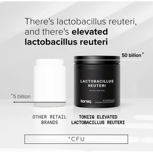 Toniiq 50 Billion CFU Lactobacillus Reuteri Probiotic 50Mg - Highest CFU Count - 60 Servings