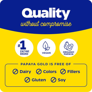 Enzymedica Papaya Gold, Advanced Digestive Enzymes with Natural Organic Papaya & Chlorophyll 60 Chewable Tablets