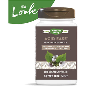 Nature'S Way Acid-Ease Digestion Formula, Digestive Support Supplement for Sensitive Stomachs*, 180 Vegan Capsules