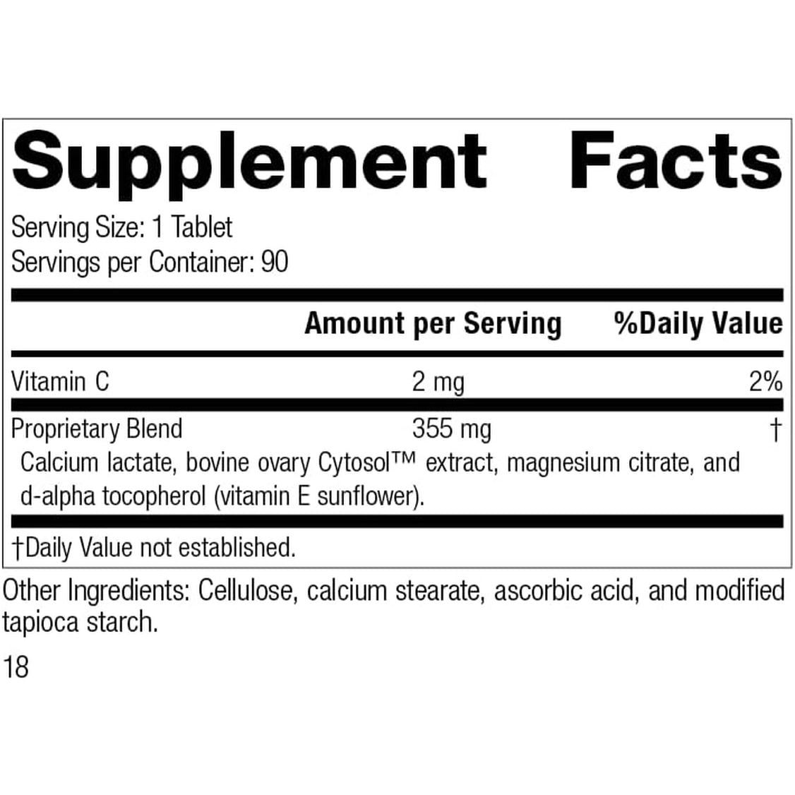 Standard Process Inc. Ovex - Whole Food Women'S Health Supplement 90 Tablets