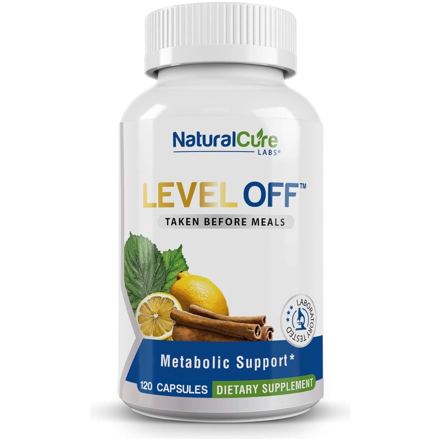 Level off - Spike Curb Supplement 120 Capsules 60 Servings Vegan, Non-Gmo, Gluten Free