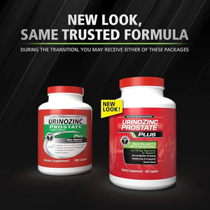 Urinozinc plus Prostate Supplement – Reduce Frequent Urination Concerns & Support Your Prostate Health, 180 Caplets