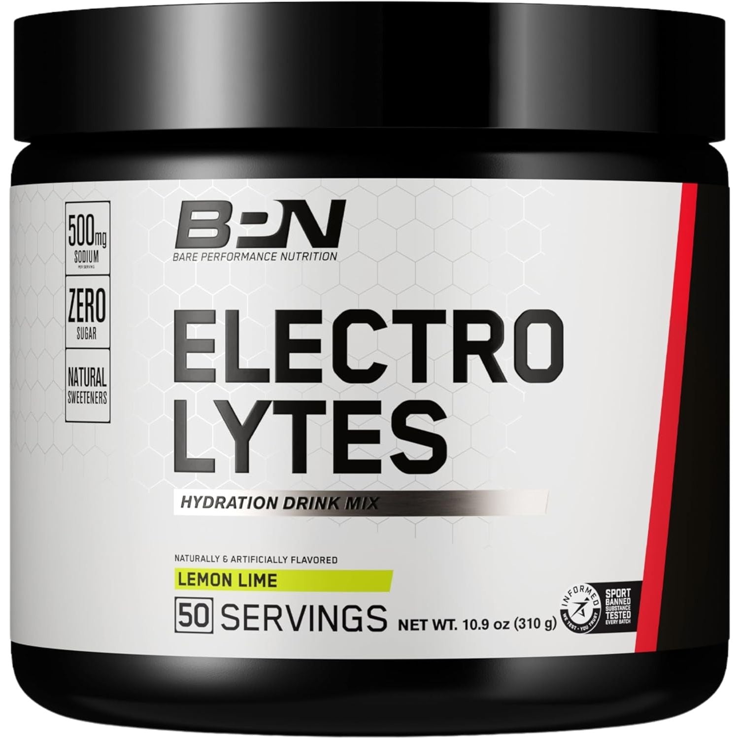 BARE PERFORMANCE NUTRITION BPN Electrolytes Hydration Drink Mix | Sugar Free 50 Servings