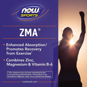 NOW Foods Sports Nutrition, ZMA (Zinc, Magnesium and Vitamin B-6), Sports Recovery, 90 Capsules