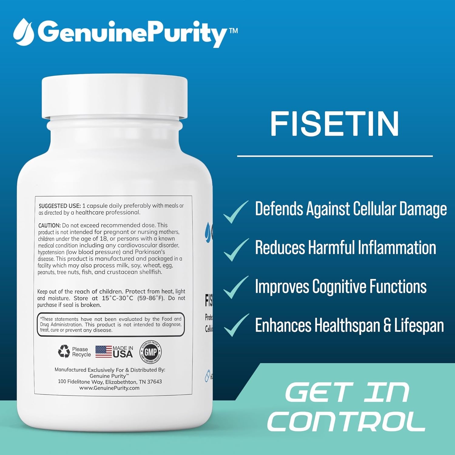 Fisetin 150Mg | Supplement for Aging Cognitive Support 60 Capsules