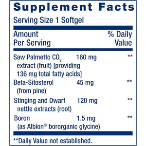 Life Extension Palmettoguard®, Supports Healthy Prostate Function & Hormone Metabolism, 160 Mg 60 Softgels
